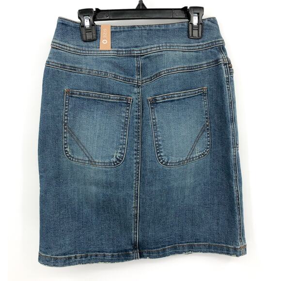 PRANA Women's Broadway Denim Pencil Skirt Size 0 True Blue Organic Stretch NWT - Picture 6 of 11